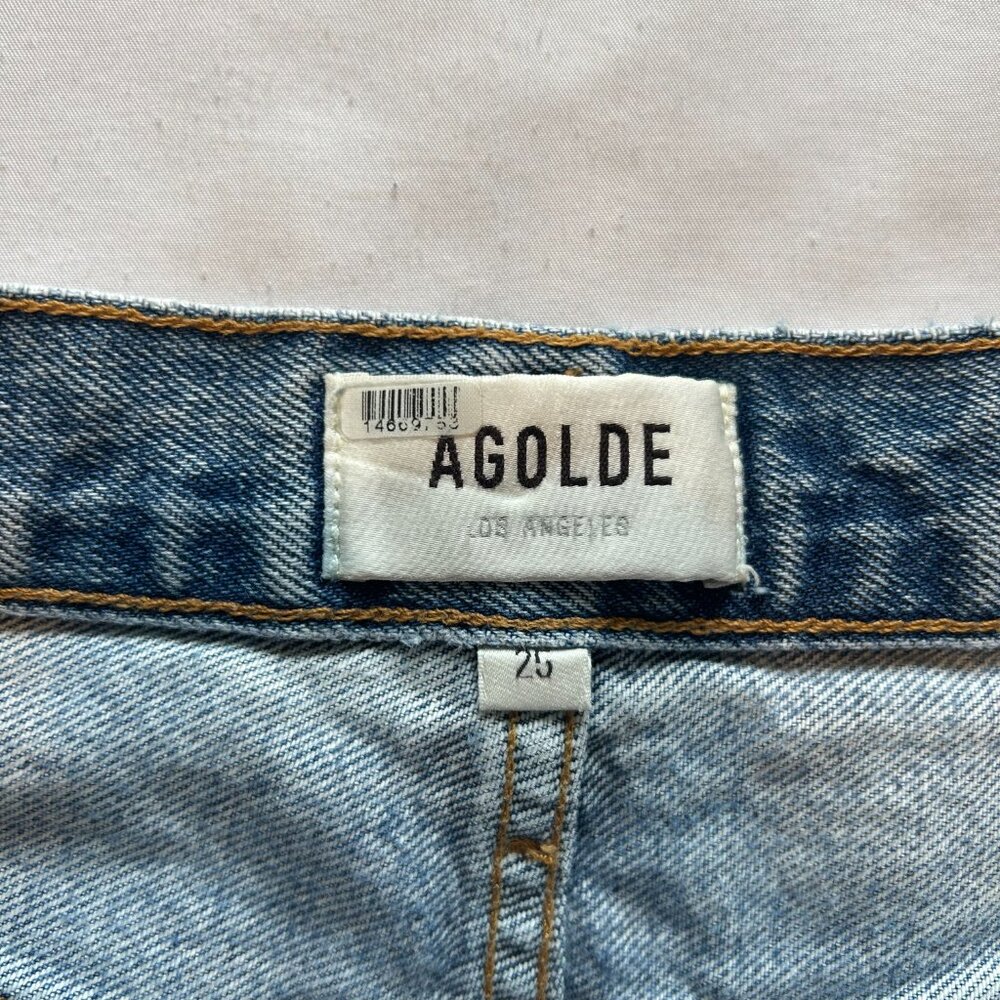 Agolde 90's Pinch Waist Straight 100% Organic Cotton Denim Jean - 25 - Endless - Picture 5 of 11
